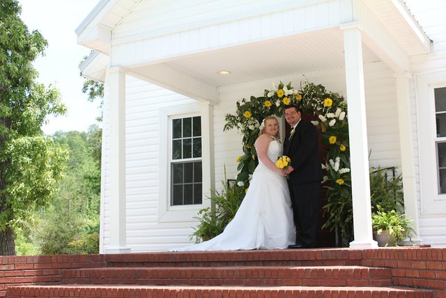 Couple on steps